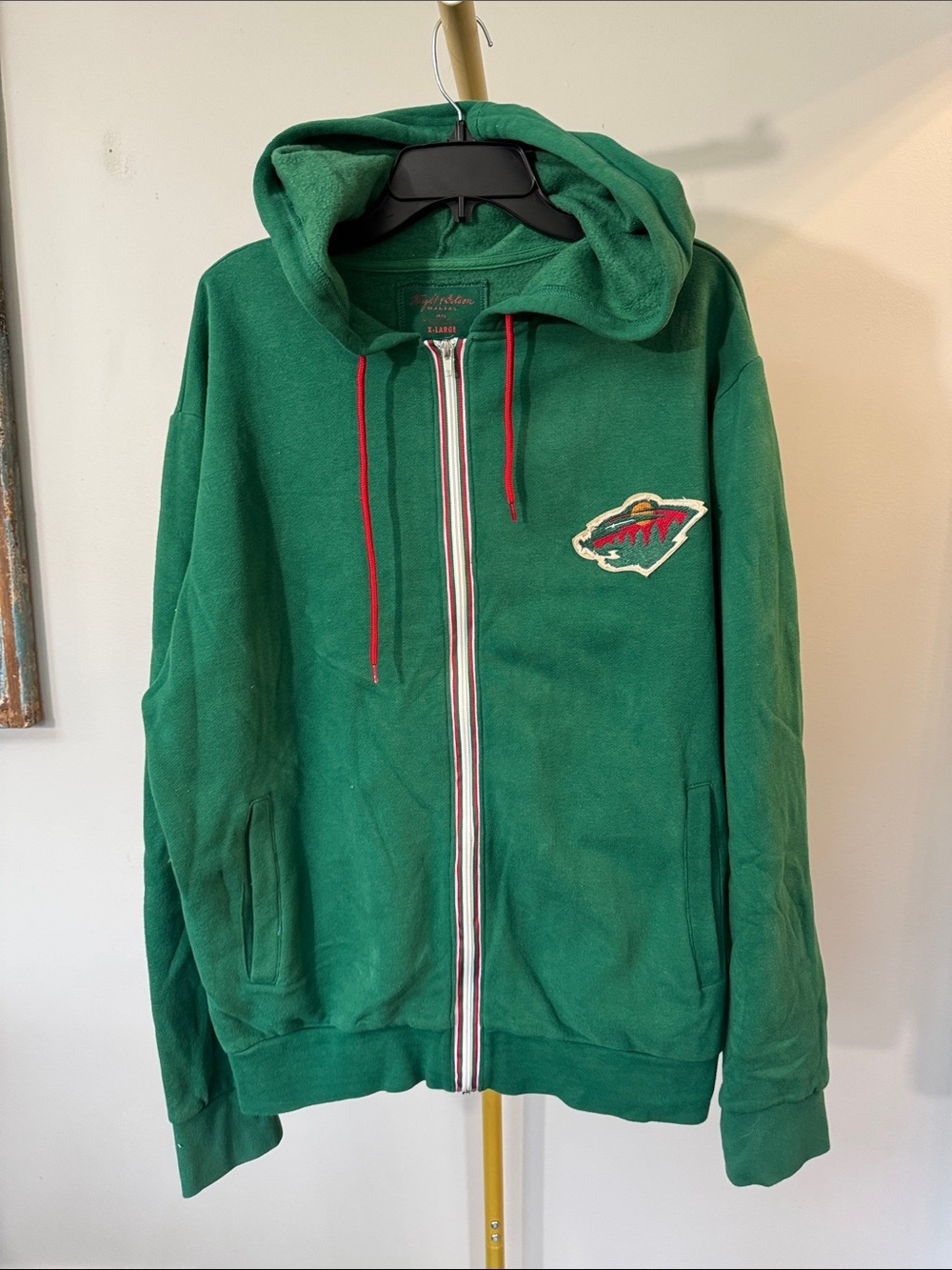 NHL Minnesota Wild Green Hooded Zip Sweatshirt XL